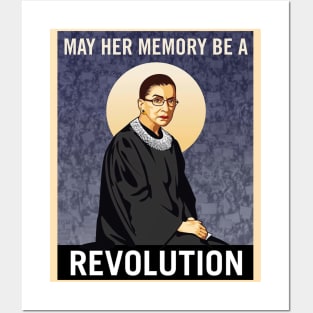 may her memory be a revolution RBG Posters and Art